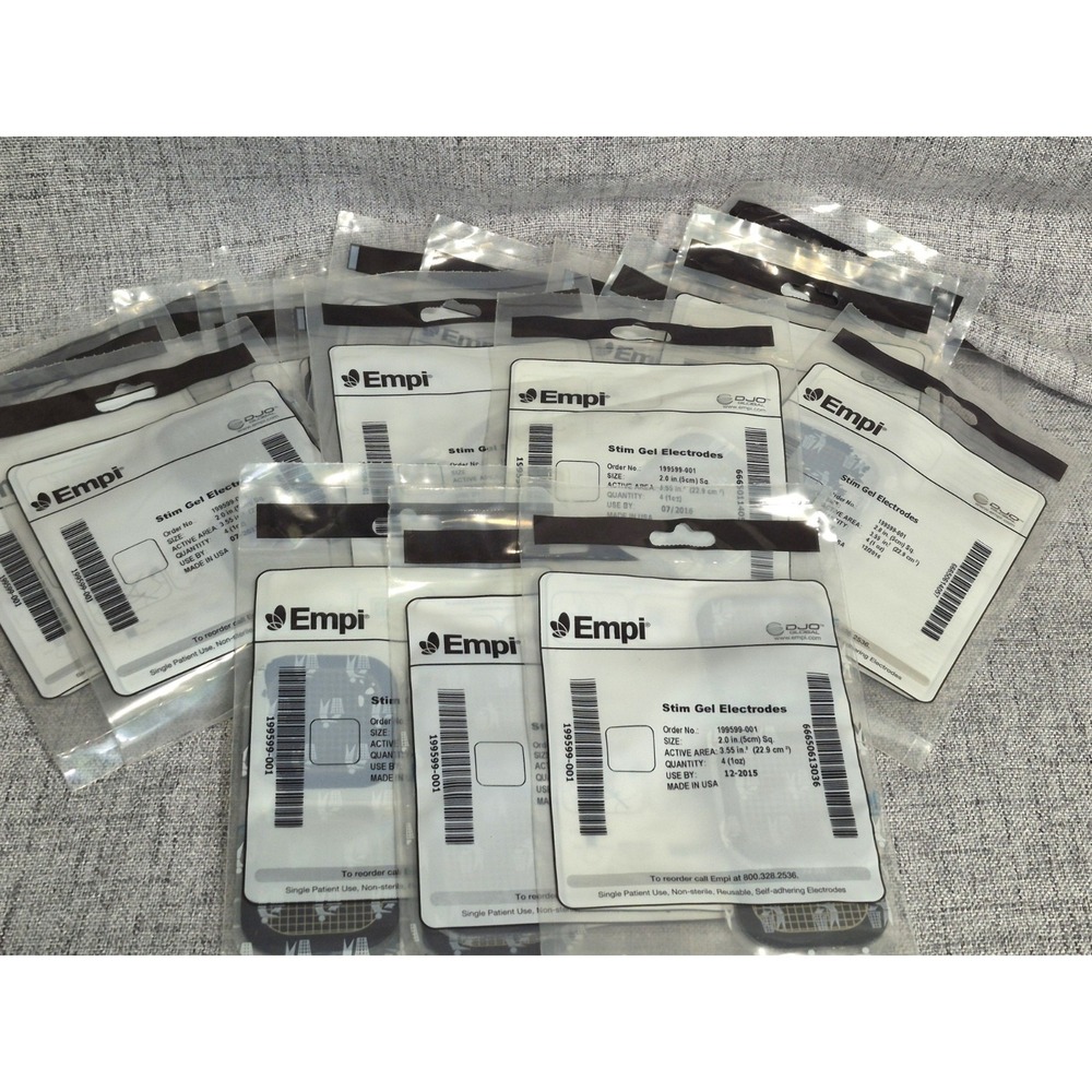 EMPI 2" Stim Gel Electrodes 20 packs of  199599-001 for TENS unit SEE DETAILS